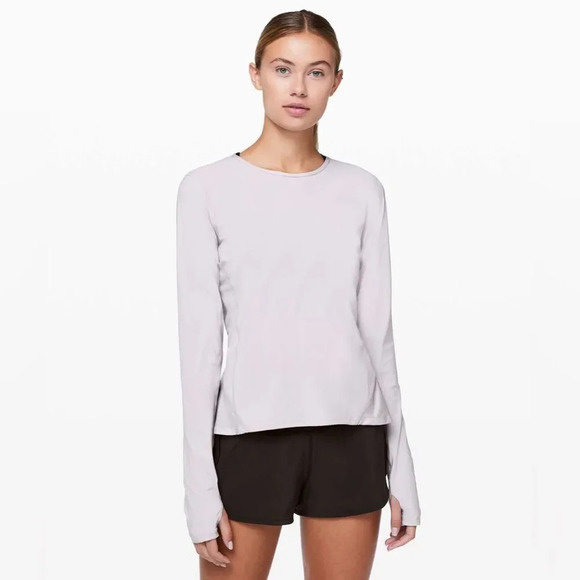 LULULEMON ATHLETICA‎ NWOT Look Ahead Run Long Sleeve in Iced Iris - Picture 1 of 10
